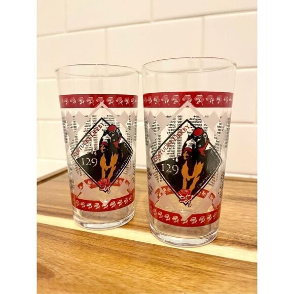 Kentucky Derby 2003 Cocktail Glasses (2) - Picture 2 of 6